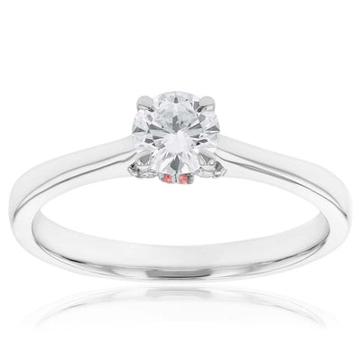 Luminesce Lab Grown 18ct White Gold 1/2 Carat Diamond Solitaire Engagment Ring