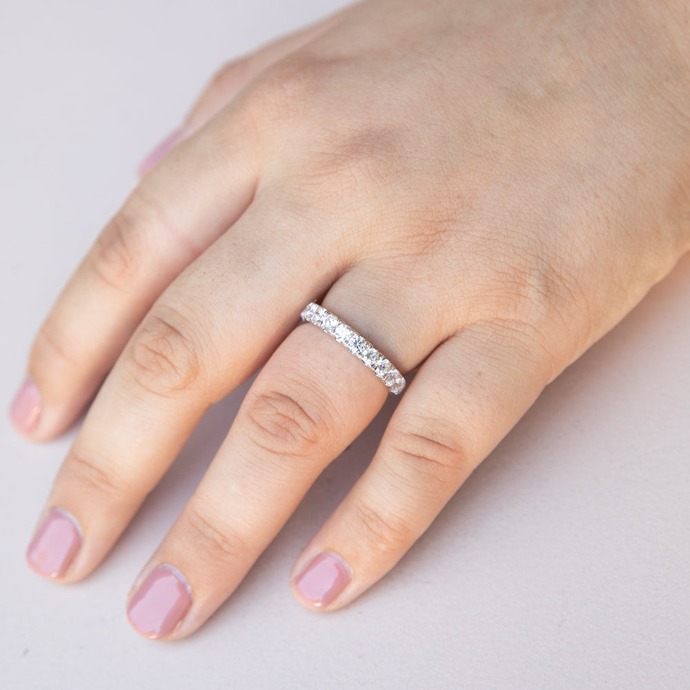 Luminesce Lab Grown Diamond 1 Carat Eternity Ring in 9ct White Gold