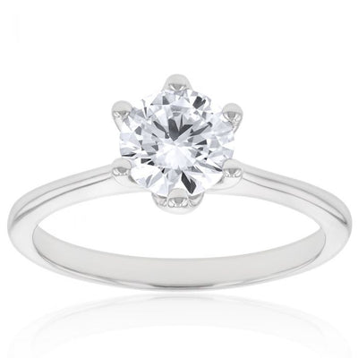 Luminesce Lab Grown 1 Carat Solitaire Ring in 14ct White Gold