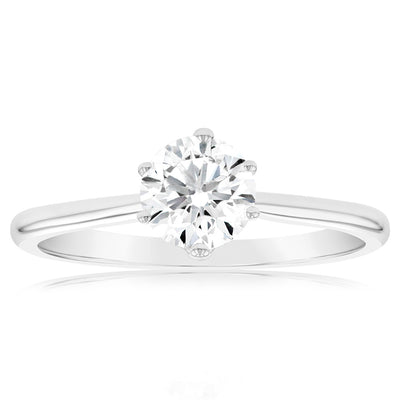Luminesce Lab Grown 1 Carat Solitaire Ring in 14ct White Gold