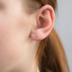 Luminesce Lab Grown 9ct White Gold Diamond Solitiaire Classic 10Pt Stud Earring