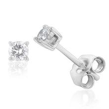 Load image into Gallery viewer, Luminesce Lab Grown Diamond Solitiaire Classic 1/5 Carat Stud Earring 9ct White Gold