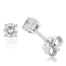 Load image into Gallery viewer, Luminesce Lab Grown Diamond Solitiaire Classic 1/3 Carat Stud Earrings 9ct White Gold