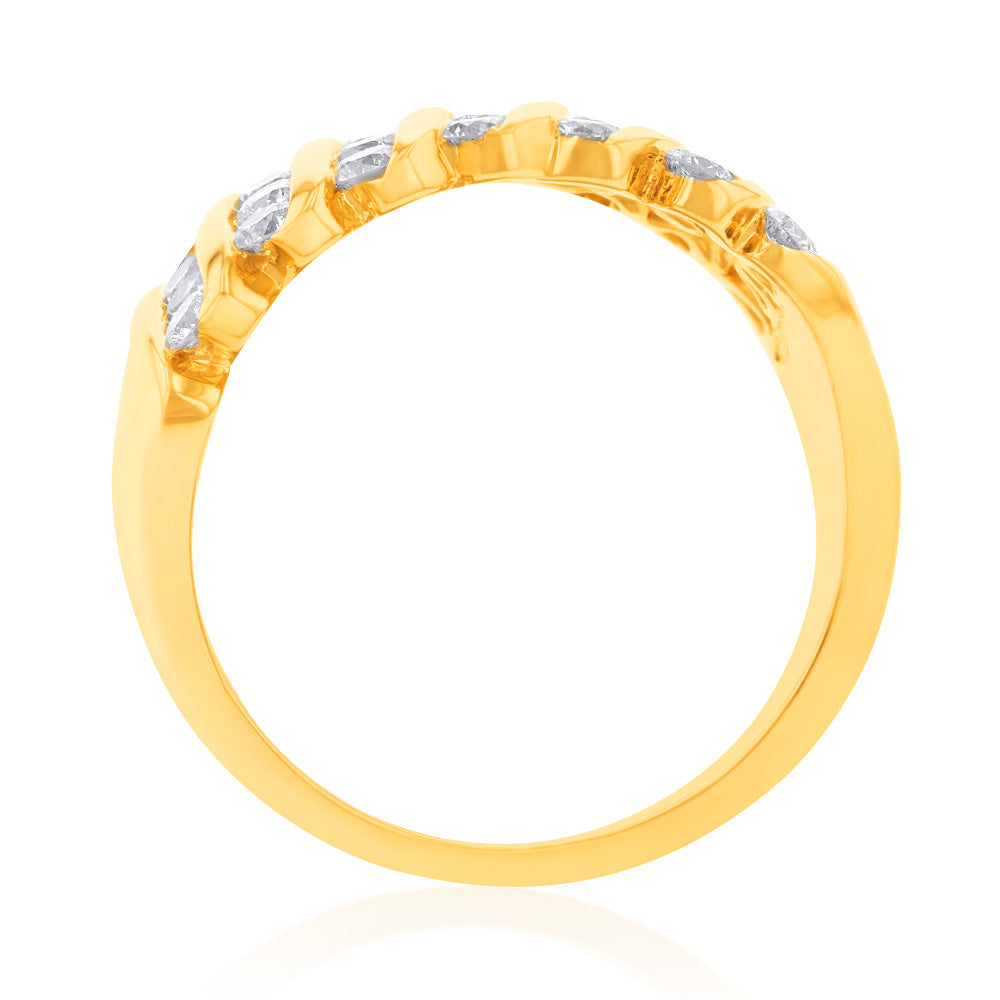 Luminesce Lab Grown 1 Carat Diamond Dress Ring in 9ct Yellow Gold