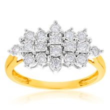 Load image into Gallery viewer, Luminesce Lab Grown Diamond 1/4 Carat Dress Ring in 9ct Yellow Gold