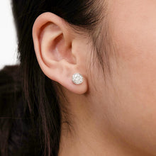 Load image into Gallery viewer, Luminesce Lab Grown 1/3 Carat Diamond Cluster Silver Studs