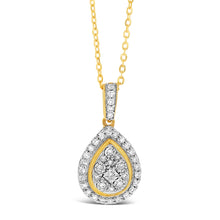 Load image into Gallery viewer, Luminesce Lab Grown Diamond 1/5 Carat Pear Pendant on 45cm Chain in 9ct Yellow Gold