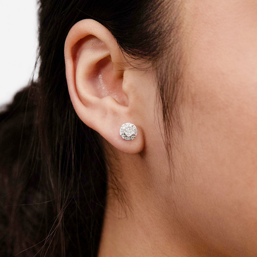Luminesce Lab Grown Diamond Stud Earrings in Silver