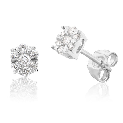 Luminesce Lab Grown Diamond 1/4 Carat Stud Earrings in Sterling Silver