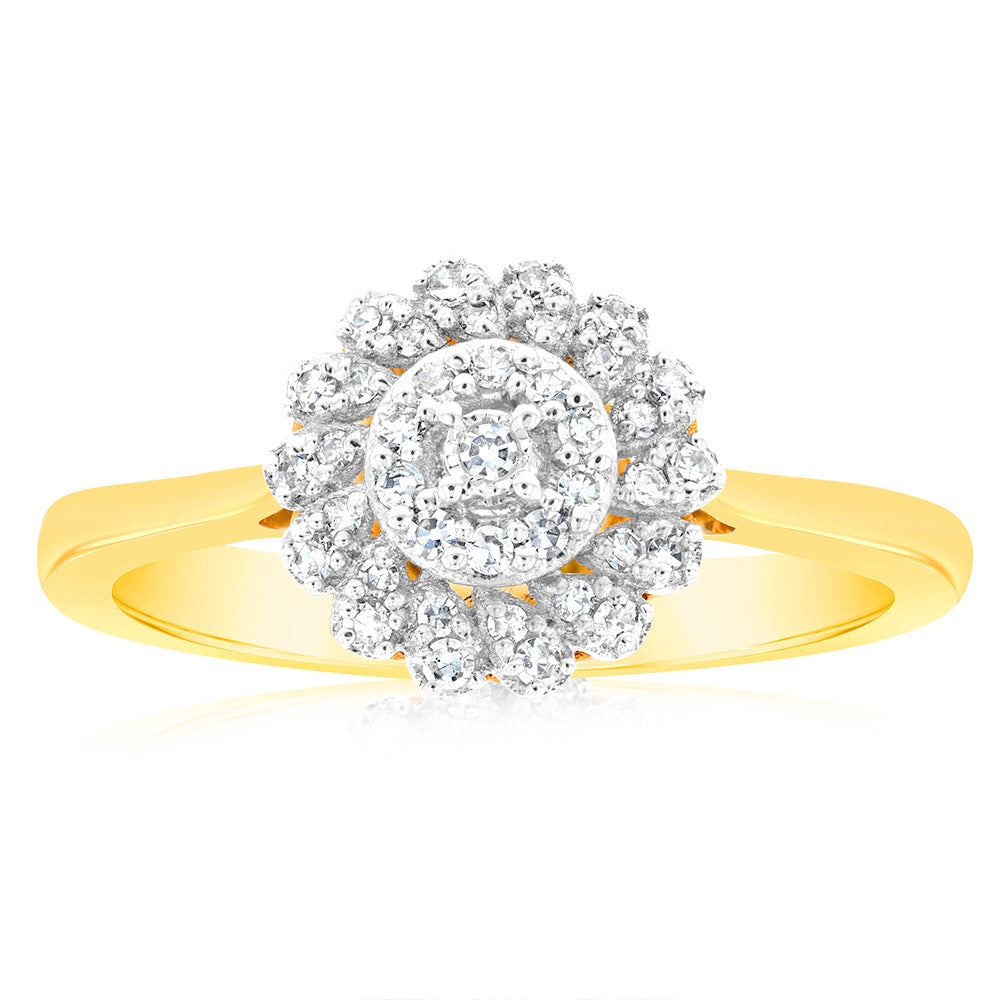 Luminesce Lab Grown Ring 9ct Yellow Gold