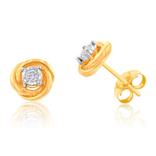 Load image into Gallery viewer, Luminesce Lab Grown Diamond Stud Earrings in 9ct Yellow Gold