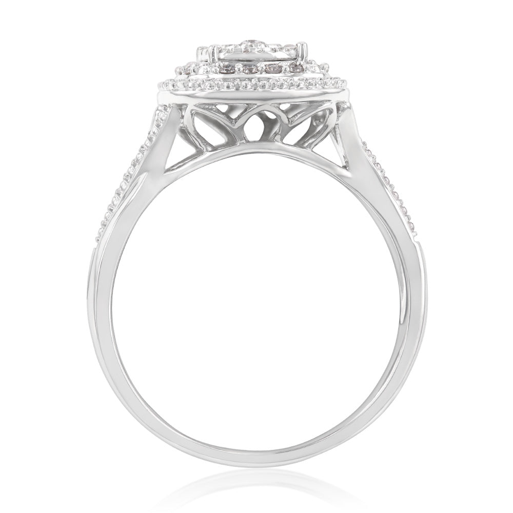 Luminesce Lab Grown Diamond Silver 1/4 Carat Dress Ring