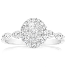 Load image into Gallery viewer, Luminesce Lab Grown Diamond Silver 1/4 Carat Dress Ring