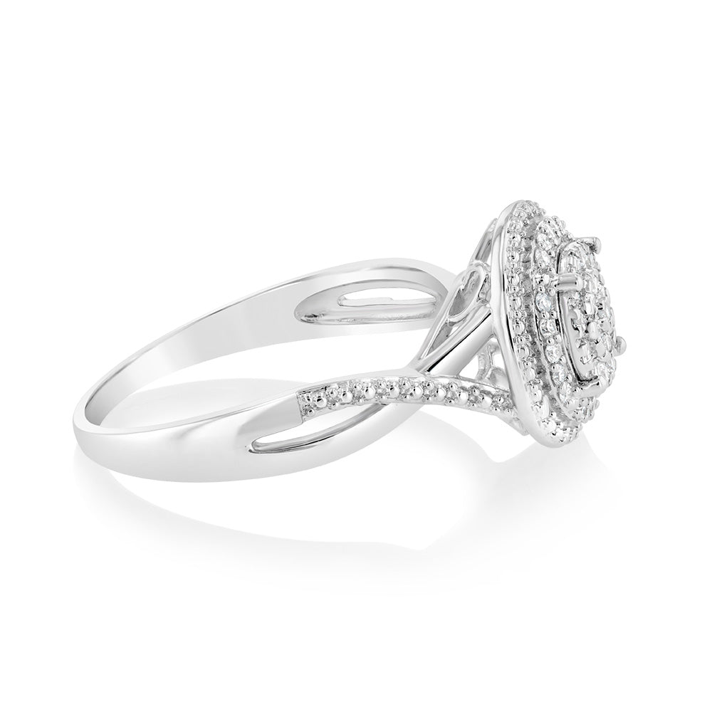 Luminesce Lab Grown Diamond Silver 1/4 Carat Dress Ring