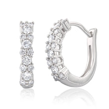Load image into Gallery viewer, Luminesce Lab Grown 1/4 Carat Hoop Diamond Earrings in Silver