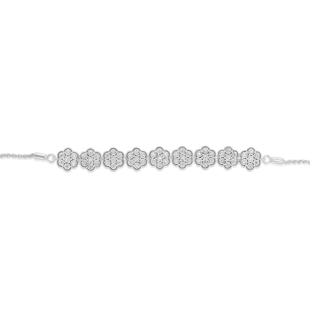 1/5 Carat Luminesce Lab Grown Diamond Silver Bolo Bracelet