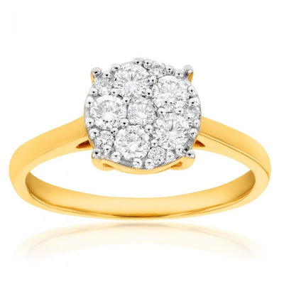 Luminesce Lab Grown 9ct Yellow Gold 1/2 Carat Diamond Ring