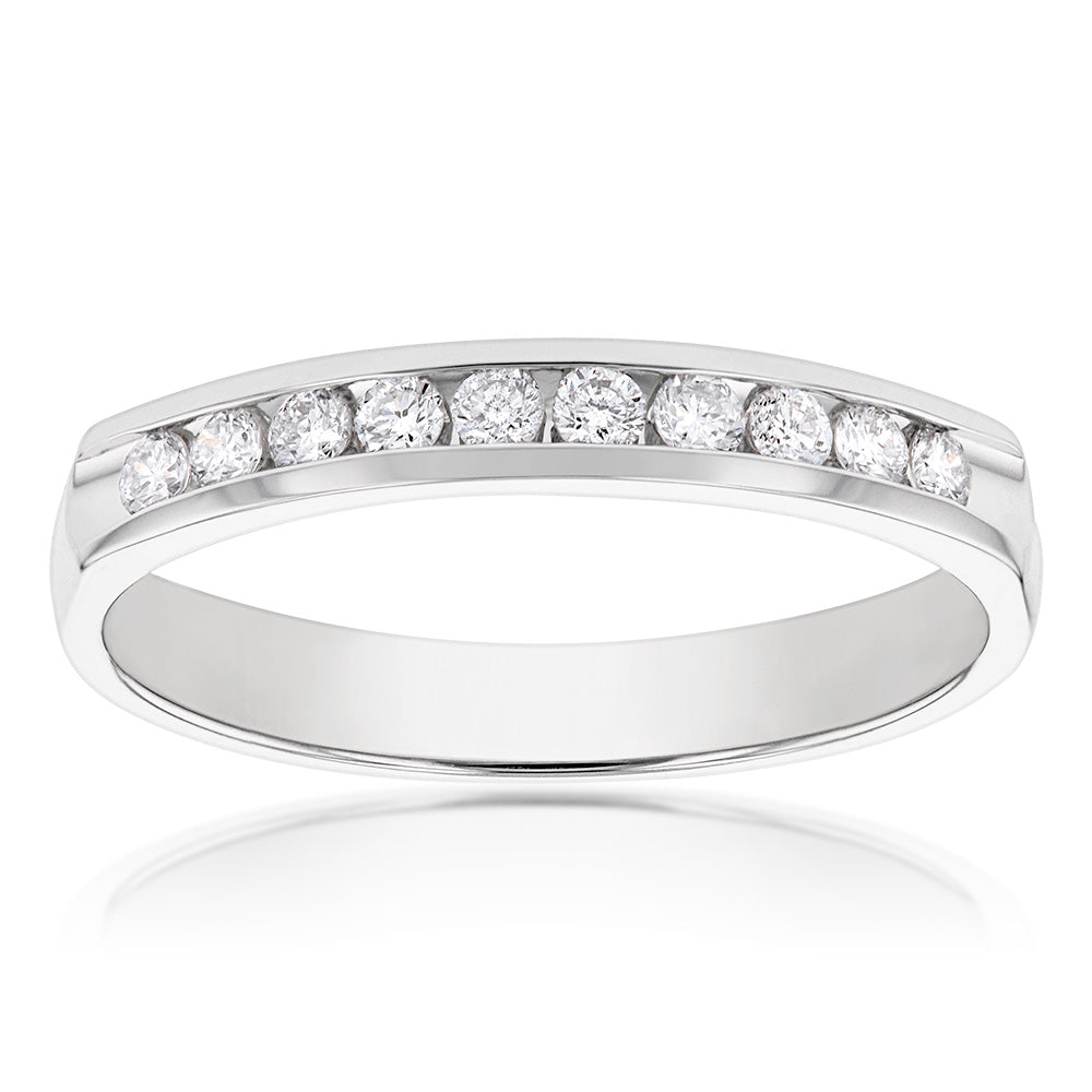Luminesce Lab Grown Diamond 1/5 Carat Eternity Ring in 9ct White Gold