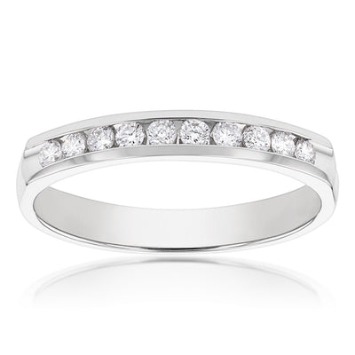 Luminesce Lab Grown Diamond 1/5 Carat Eternity Ring in 9ct White Gold
