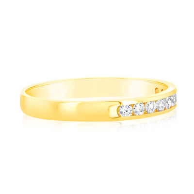 Luminesce Lab Grown Diamond 1/4 Carat Eternity Ring in 9ct Yellow Gold