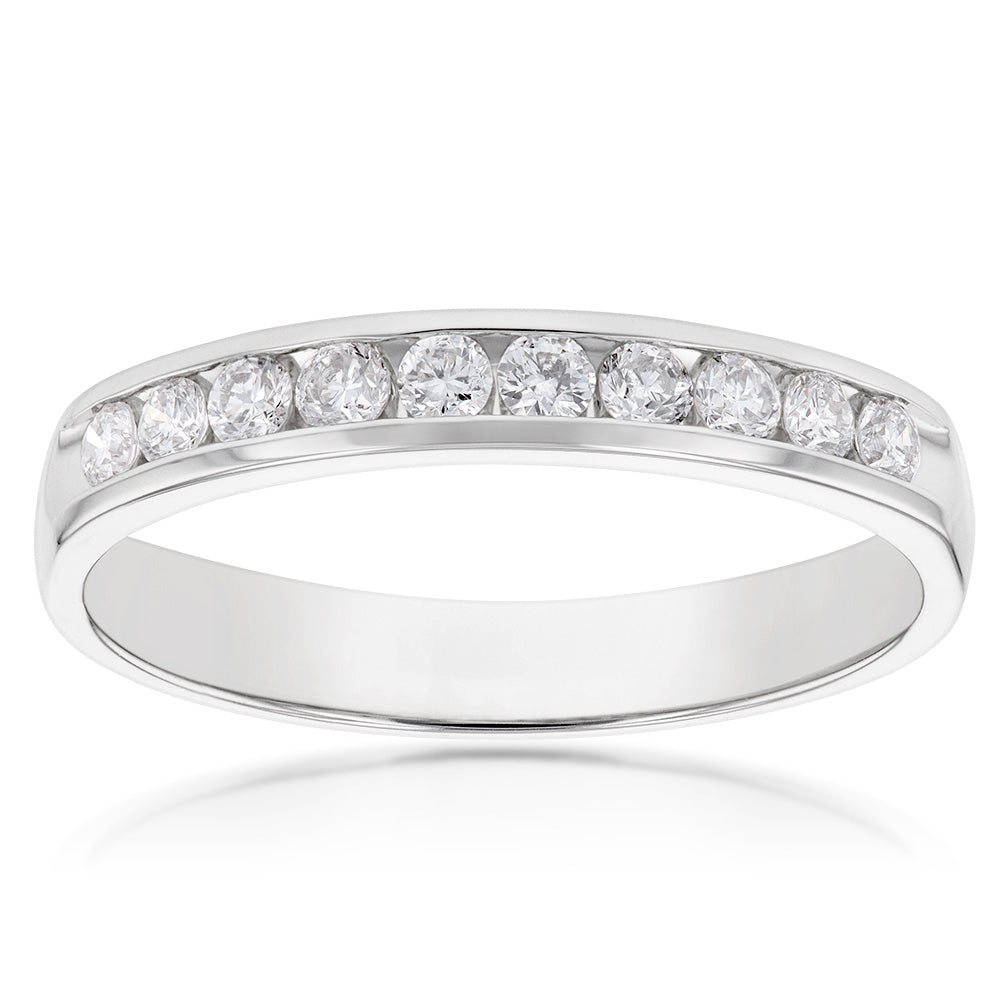 Luminesce Lab Grown Diamond 1/4 Carat Eternity Ring in 9ct White Gold