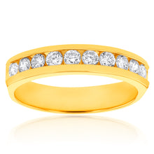 Load image into Gallery viewer, Luminesce Lab Grown Diamond 1/2 Carat Eternity Ring in 9ct Yellow Gold