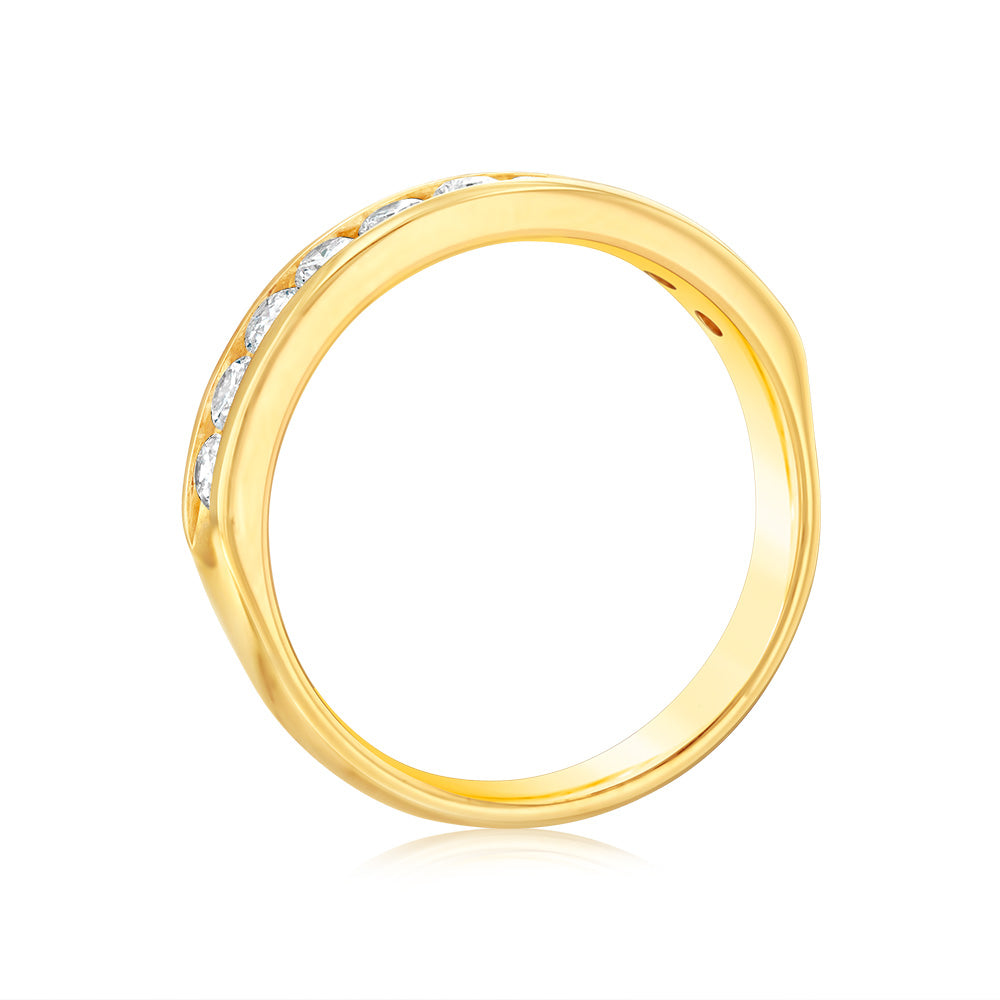 Luminesce Lab Grown Diamond 1/2 Carat Eternity Ring in 9ct Yellow Gold