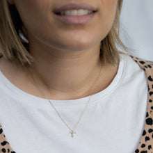 Load image into Gallery viewer, Luminesce Lab Diamond T Initial Pendant in 9ct Yellow Gold with Adjustable 45cm Chain