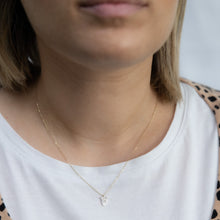 Load image into Gallery viewer, Luminesce Lab Diamond F Initial Pendant in 9ct Yellow Gold with Adjustable 45cm Chain