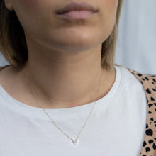 Load image into Gallery viewer, Luminesce Lab Diamond V Initial Pendant in 9ct Yellow Gold with Adjustable 45cm Chain