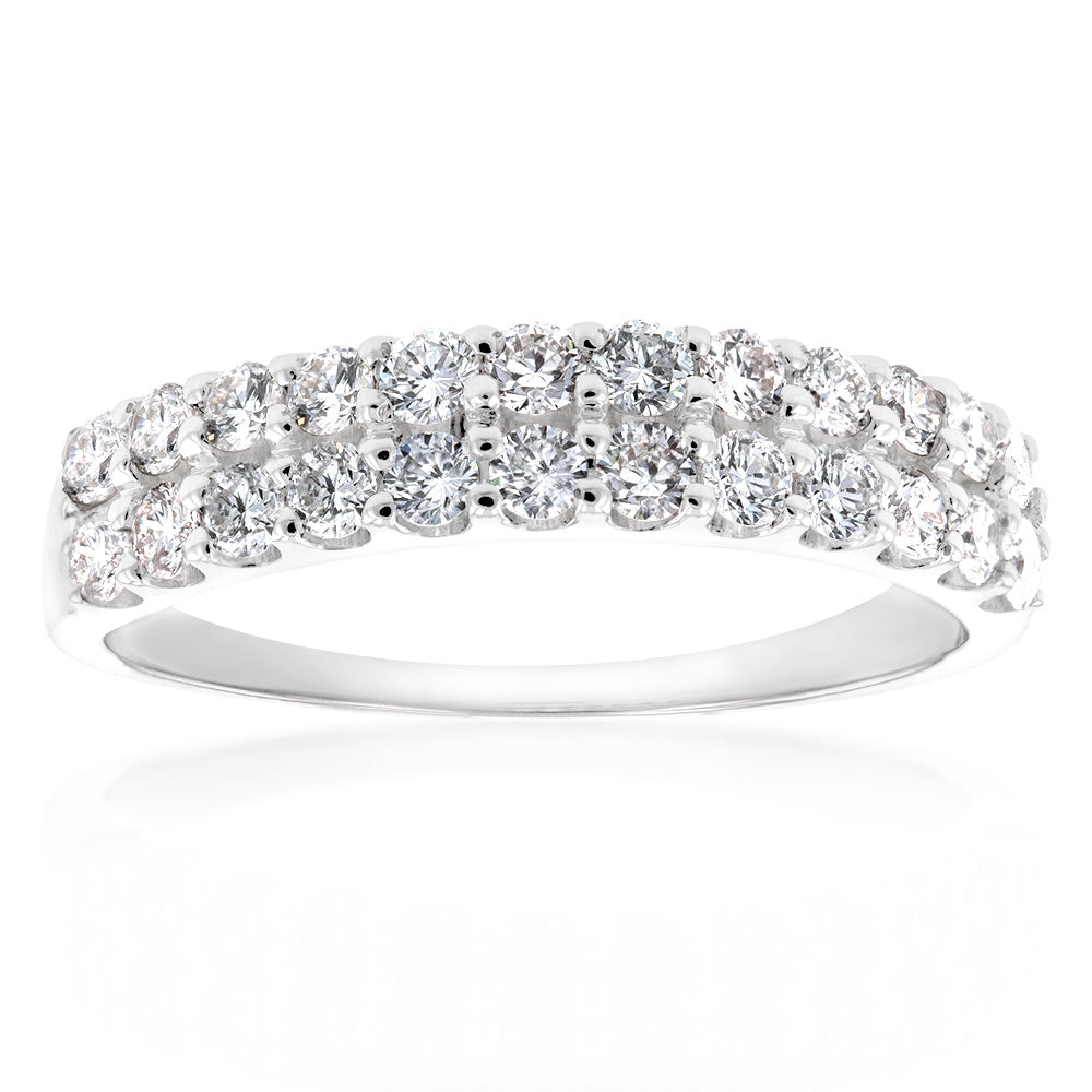 Luminesce 1 Carat Lab Grown Diamond Dress Ring in 9ct White Gold