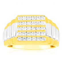 Load image into Gallery viewer, Luminesce Lab Grown 1 Carat Diamond Gents Ring in 9ct Yellow Gold