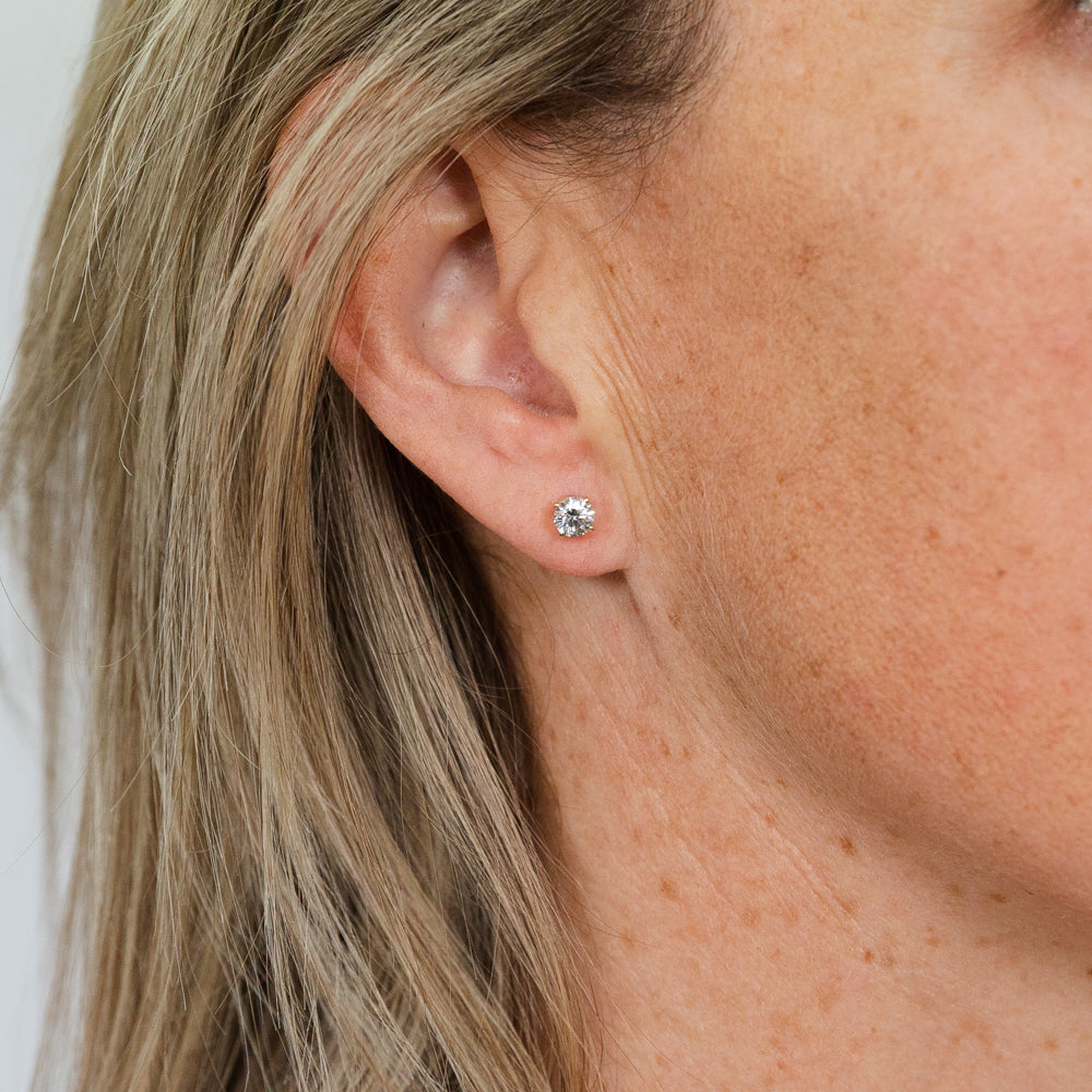 Lab Diamond Solitaire Earrings | Fiona Diamonds