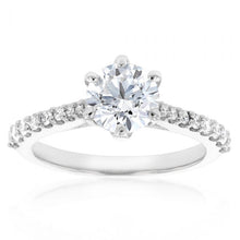 Load image into Gallery viewer, Luminesce Lab Grown 1.4 Carat Fancy Diamond Ring in 14ct White Gold