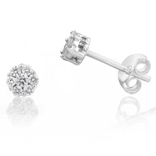 Load image into Gallery viewer, Luminesce Lab Grown Diamond 20-24PT Silver Flower Studs
