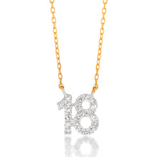 Load image into Gallery viewer, Luminesce Lab Grown Diamond 18 Pendant in 9ct Yellow Gold on Adjustable 45cm Chain