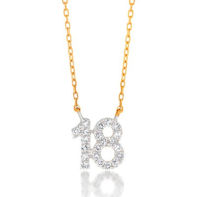 Luminesce Lab Grown Diamond 18 Pendant in 9ct Yellow Gold on Adjustable 45cm Chain