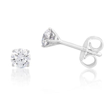 Load image into Gallery viewer, Luminesce Lab Grown Diamond TW=45-49PT Solitaire Stud Earrings in 14ct White Gold