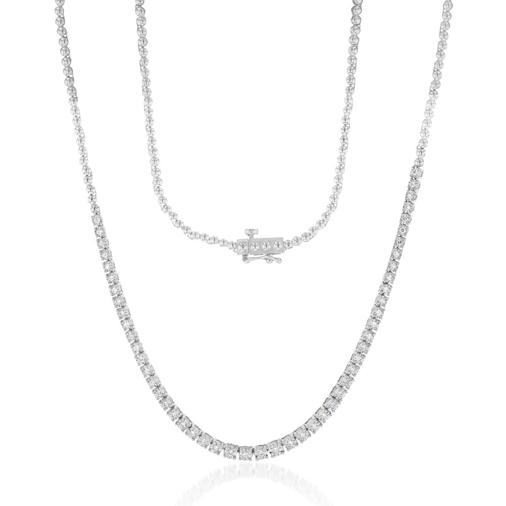 NIV'S BLING | Iced Lab Diamond Chain Necklace 3 Row Cubic Zirconia - Miami  Cuban Link Chain for Men and Women | 18K Yellow Gold and White Gold Plated  Choker necklace | Amazon.com