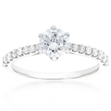 Load image into Gallery viewer, Luminesce Lab Grown 1 Carat Fancy Diamond Ring in 14ct White Gold