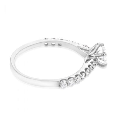 Luminesce Lab Grown 14ct White Gold 1 Carat Diamond Fancy Ring