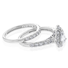 Load image into Gallery viewer, Luminesce Lab Grown Diamond 1.5Ct Bridal Set Pear Centre Halo in 14ct White Gold