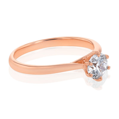 Luminesce Lab Grown 1 Carat Solitaire Ring in 14ct Rose Gold