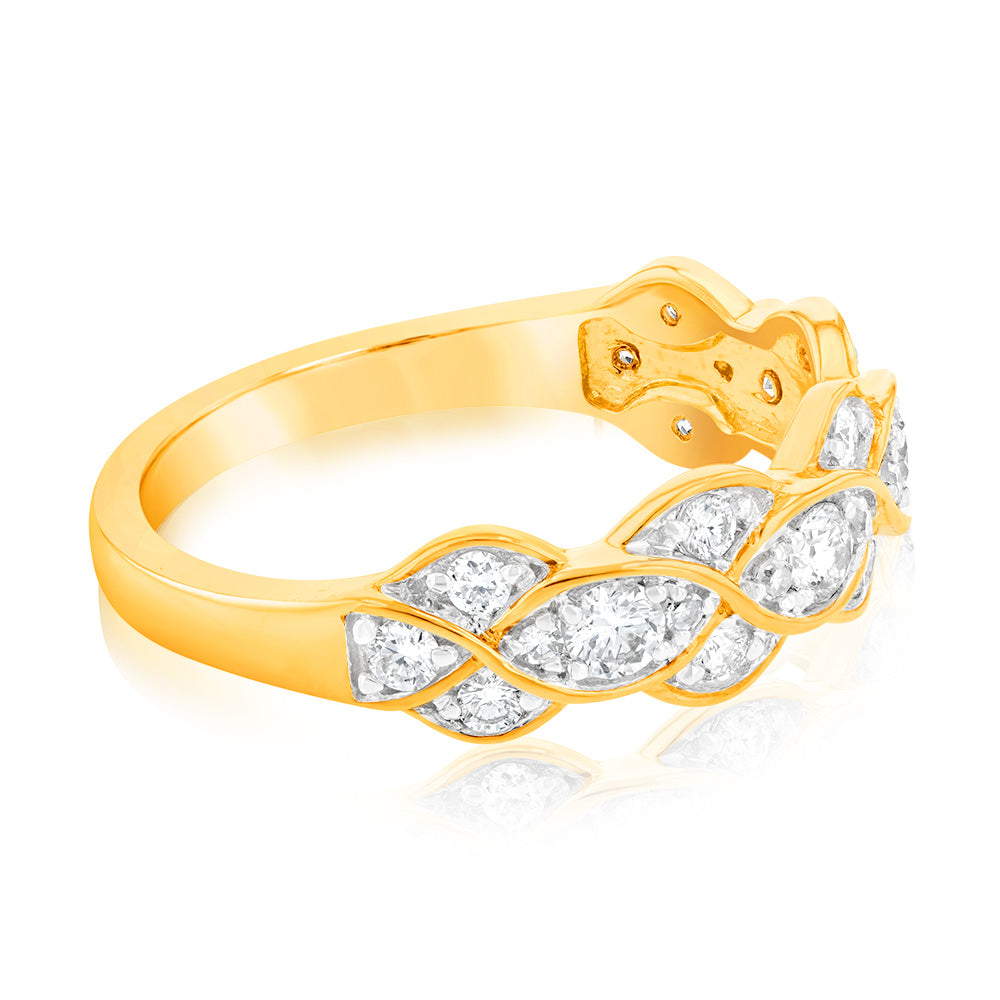Luminesce Lab Grown Diamond 1/2 Carat Infinity Dress Ring in 9ct Yellow Gold