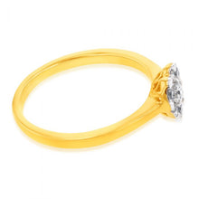 Load image into Gallery viewer, Luminesce Lab Grown Diamond 1/4 Carat Heart Dress Ring in 9ct Yellow Gold