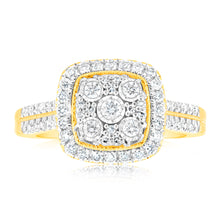 Load image into Gallery viewer, Luminesce Lab Grown Diamond 1/2 Carat Ring Set in 9 Carat Yellow Gold