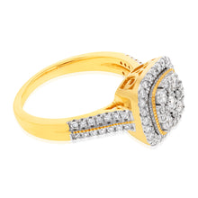 Load image into Gallery viewer, Luminesce Lab Grown Diamond 1/2 Carat Ring Set in 9 Carat Yellow Gold