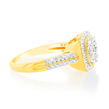 Load image into Gallery viewer, Luminesce Lab Grown Diamond 1/2 Carat Ring Set in 9 Carat Yellow Gold