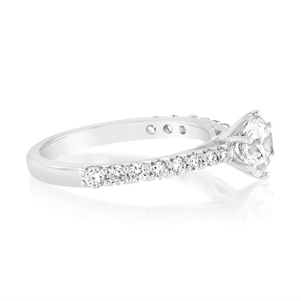 Luminesce Lab Grown 1 Carat Diamond Ring in 18ct White Gold