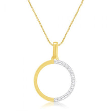 Load image into Gallery viewer, Luminesce Lab Grown 9ct Yellow Gold 0.10 Carat Diamond Circle of Life Pendant